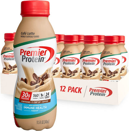 Premier Protein Shake, Cookie Dough, 30g Protein 1g Sugar 24 Vitamins Minerals Nutrients to Support Immune Health, 11.5 fl oz (Pack of 12)
