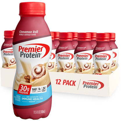 Premier Protein Shake, Cookie Dough, 30g Protein 1g Sugar 24 Vitamins Minerals Nutrients to Support Immune Health, 11.5 fl oz (Pack of 12)